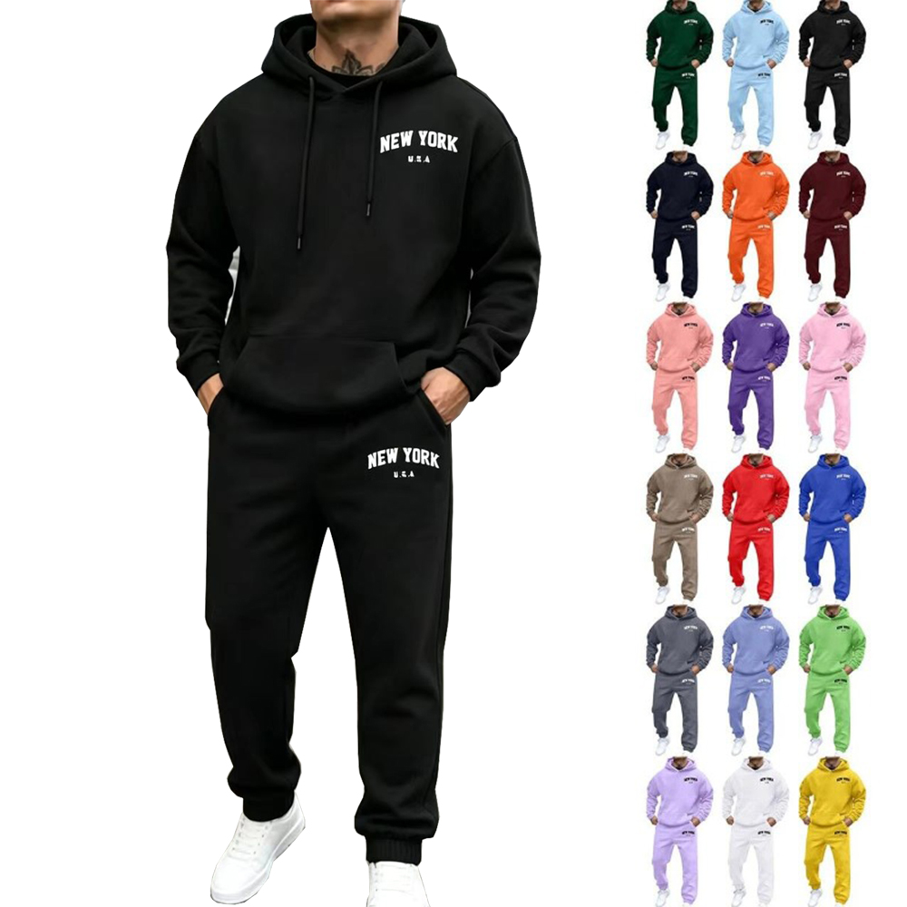 Men'S Fashion Loose Pants - Usa New York City Prints Sweater