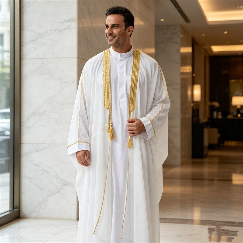 Dubai Men'S Fashion - Jubah Thobe Dishdasha Pria Muslim untuk