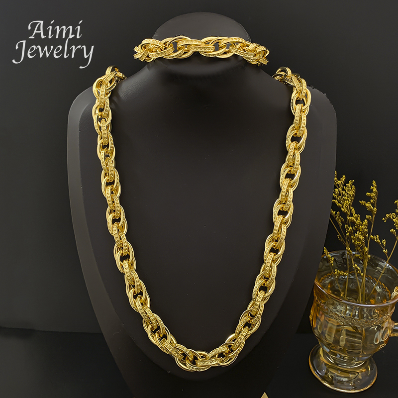 Dubai Men'S Fashion - Kalung Rantai Terhubung 65cm Pria Trendy