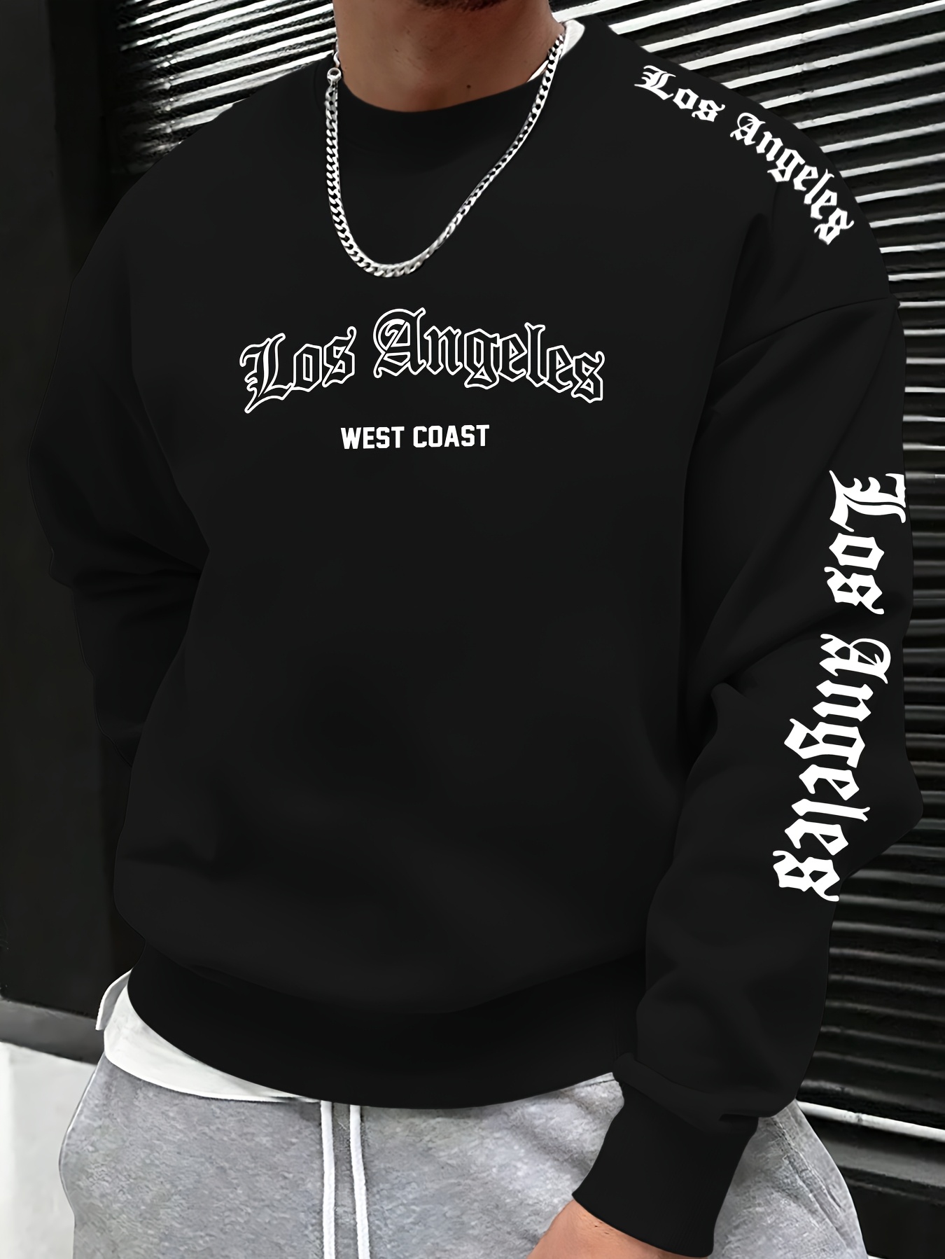 Men'S Winter Fashion - Sweatshirt Pria Leher Bulat dengan Cetakan