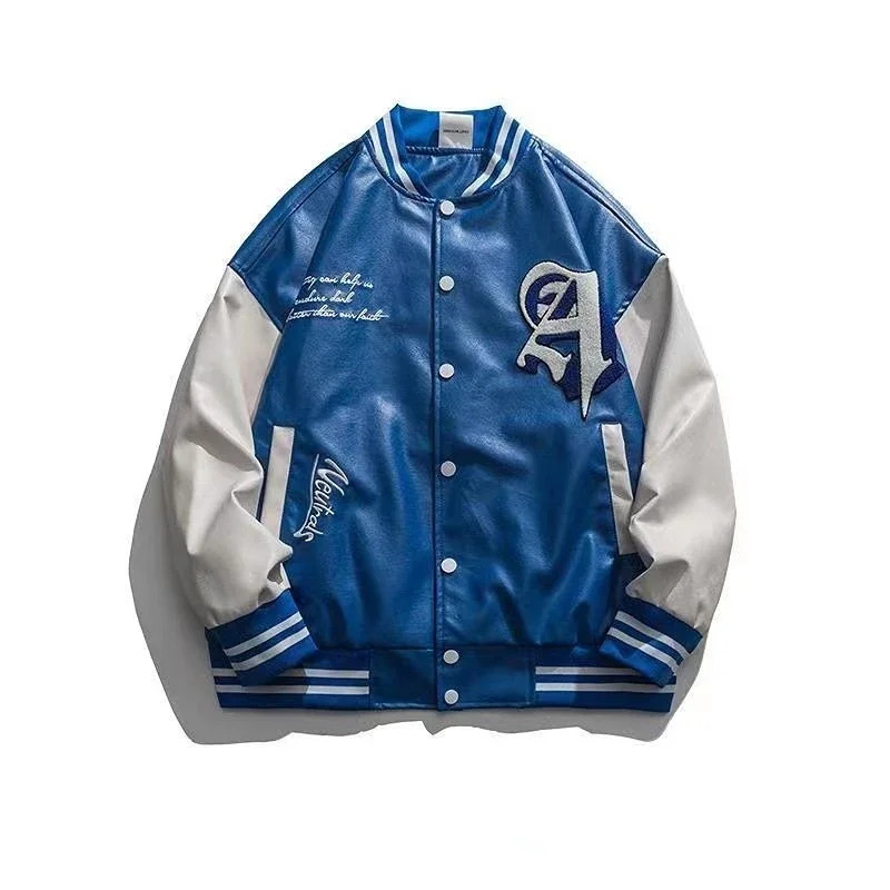 Bomber Jacket Men - 2026 2024 Jaket Baseball Kulit PU