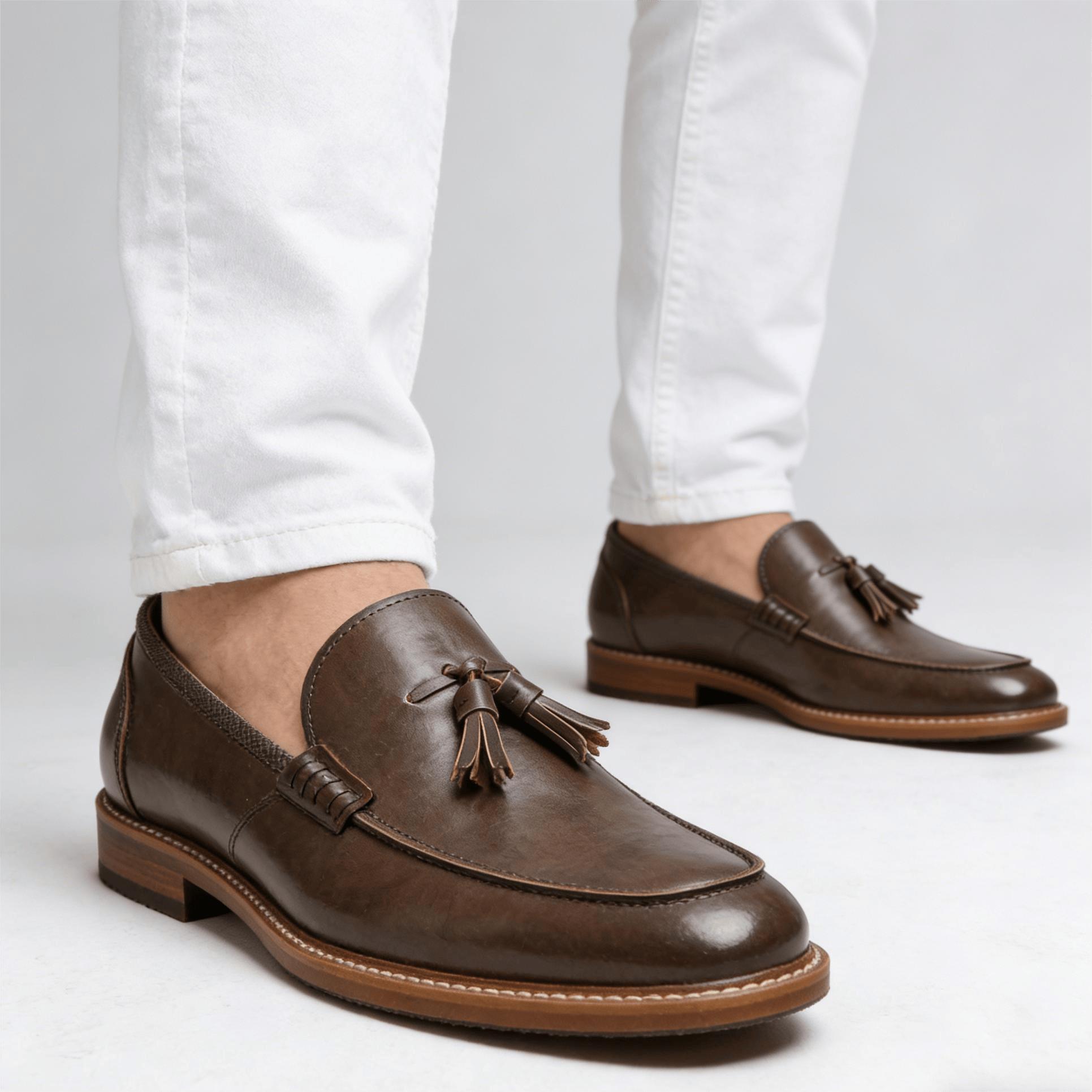 Suede Loafers Men - Sepatu Musim Panas Pria Sepatu Kulit