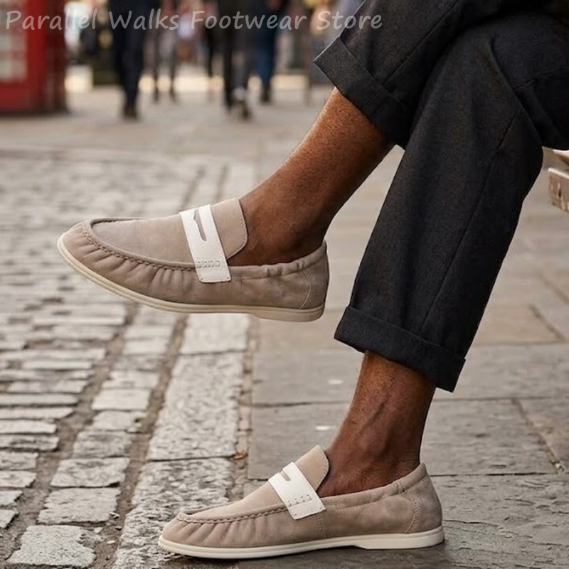 Suede Loafers Men - Sepatu Loafer Pria Bahan Suede Lembut,