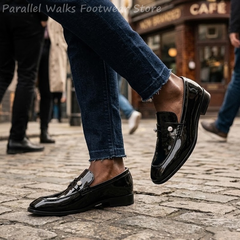 Suede Loafers Men - Sepatu Loafer Pria Hitam Kulit Suede
