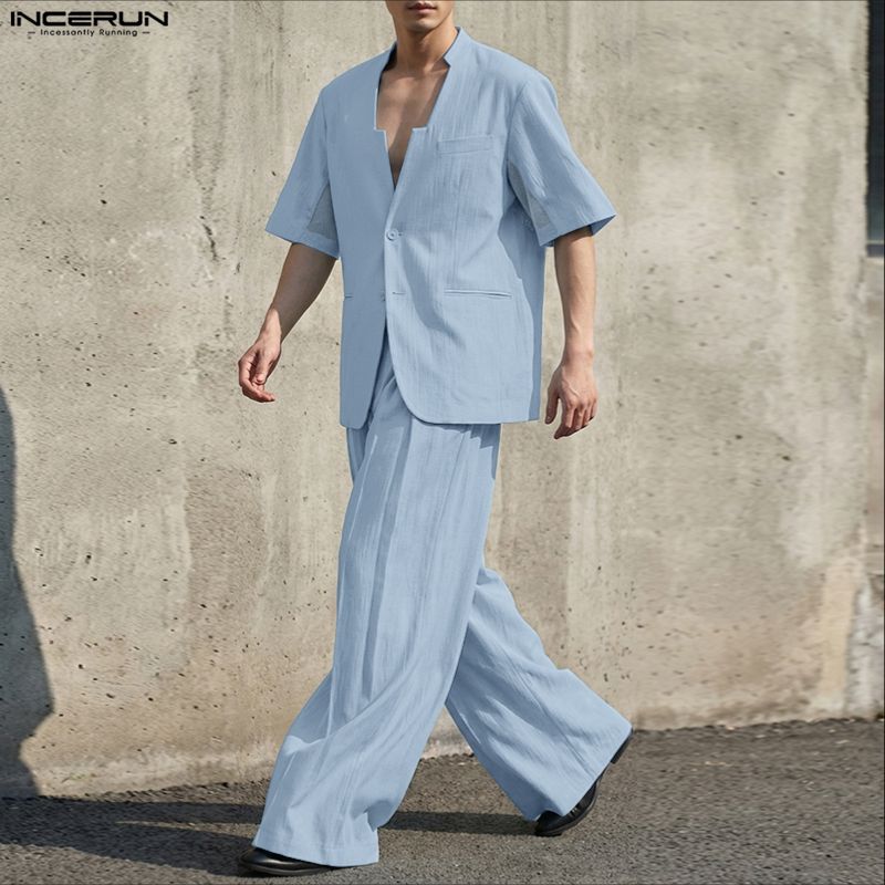 Men'S Fashion Loose Pants - INCERUN Setelan Pria Blazer & Celana