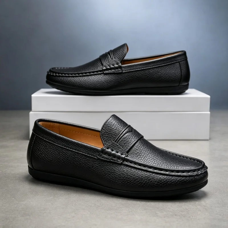 Suede Loafers Men - Sepatu Kasual Desain Klasik Untuk Pria