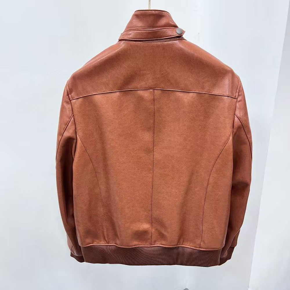 Jaket Bomber Kulit Vintage Pri - Bomber Jacket Men ulasan dan harga