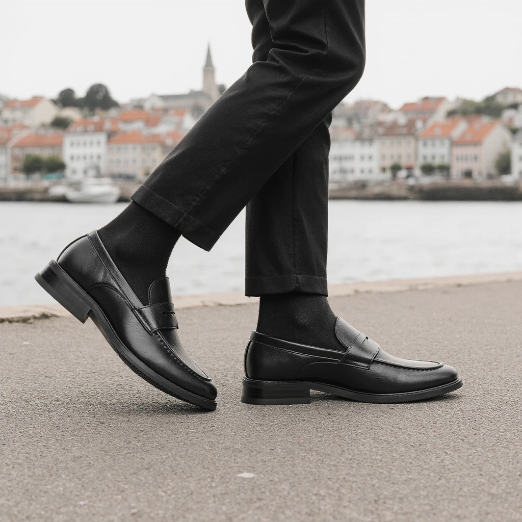 Sepatu Loafer Pria Hitam Klasi - Suede Loafers Men ulasan dan harga