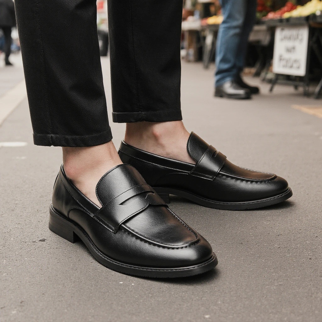 Sepatu Loafer Pria Hitam Klasi - Suede Loafers Men ulasan dan harga