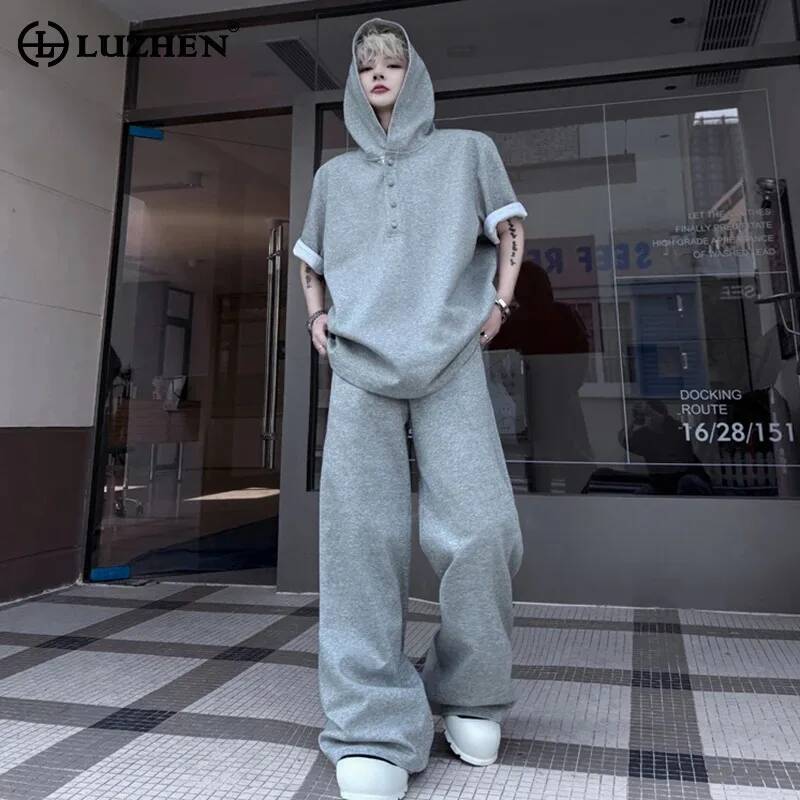 LUZHEN Atasan Original Lengan  - Men'S Fashion Loose Pants ulasan dan harga