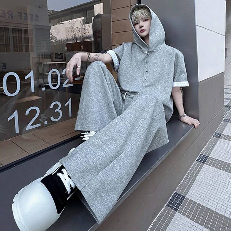 LUZHEN Atasan Original Lengan  - Men'S Fashion Loose Pants ulasan dan harga
