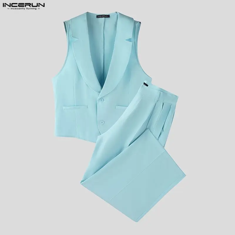 INCERUN Set Pria Warna Solid K - Men'S Spring Fashion ulasan dan harga