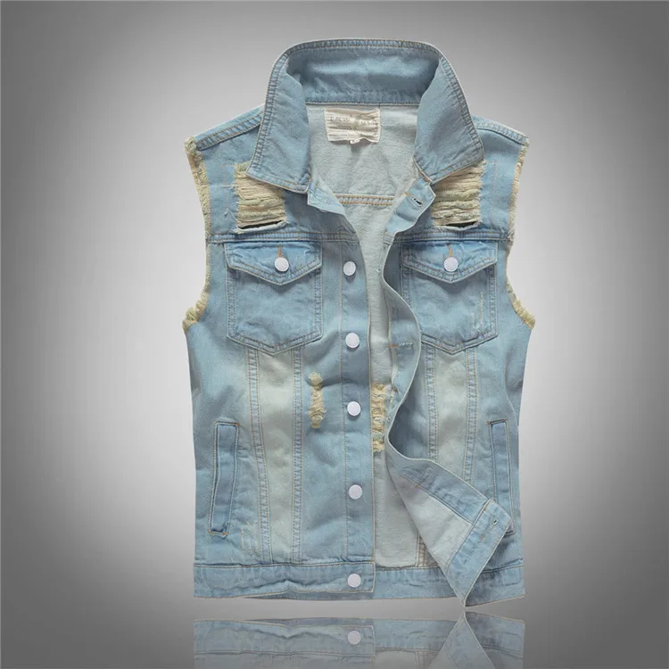 Jaket Jeans Tanpa Lengan Biru  - Men'S Fashion Vest With Jeans ulasan dan harga