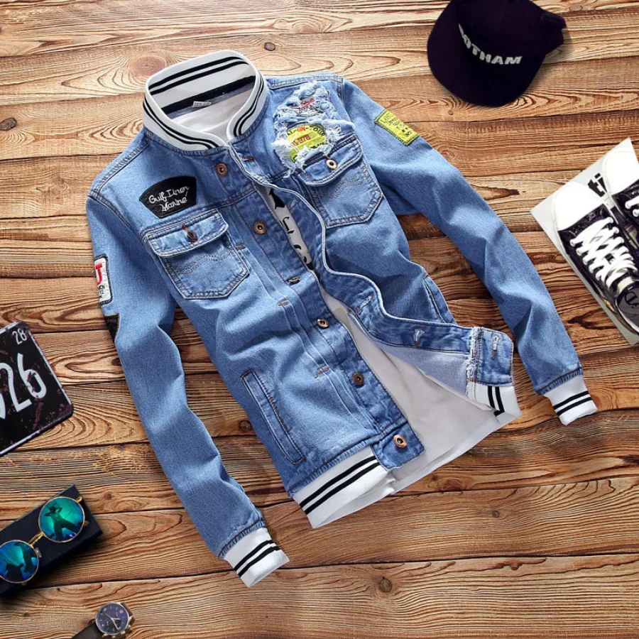 Jaket Denim Pria Baru 2026, Ja - Bomber Jacket Men ulasan dan harga