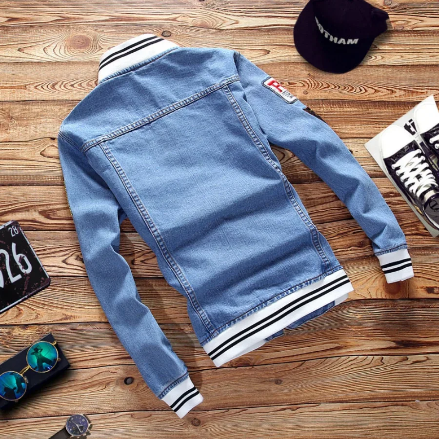 Jaket Denim Pria Baru 2026, Ja - Bomber Jacket Men ulasan dan harga