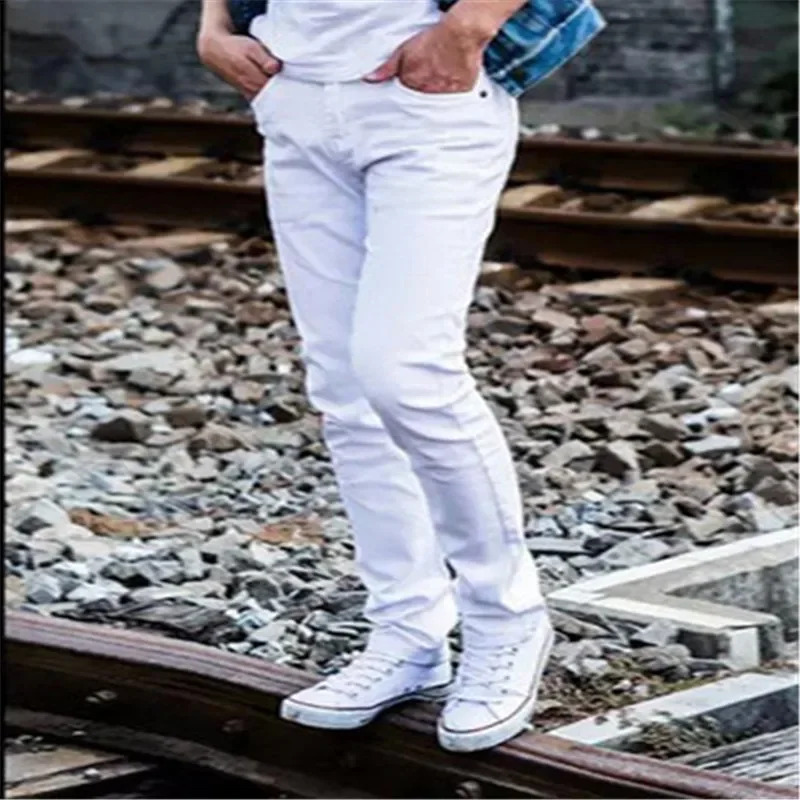 Celana Jeans Katun Solid Musim - Men'S Fashion Vest With Jeans ulasan dan harga