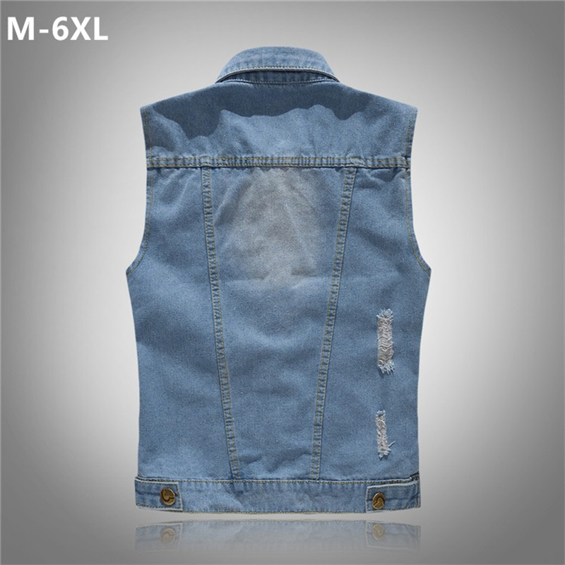 Rompi Denim Sobek Pria Model K - Men'S Fashion Vest With Jeans ulasan dan harga