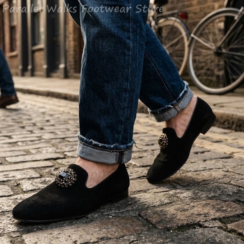 Sepatu Loafer Pria Berbahan Su - Suede Loafers Men ulasan dan harga