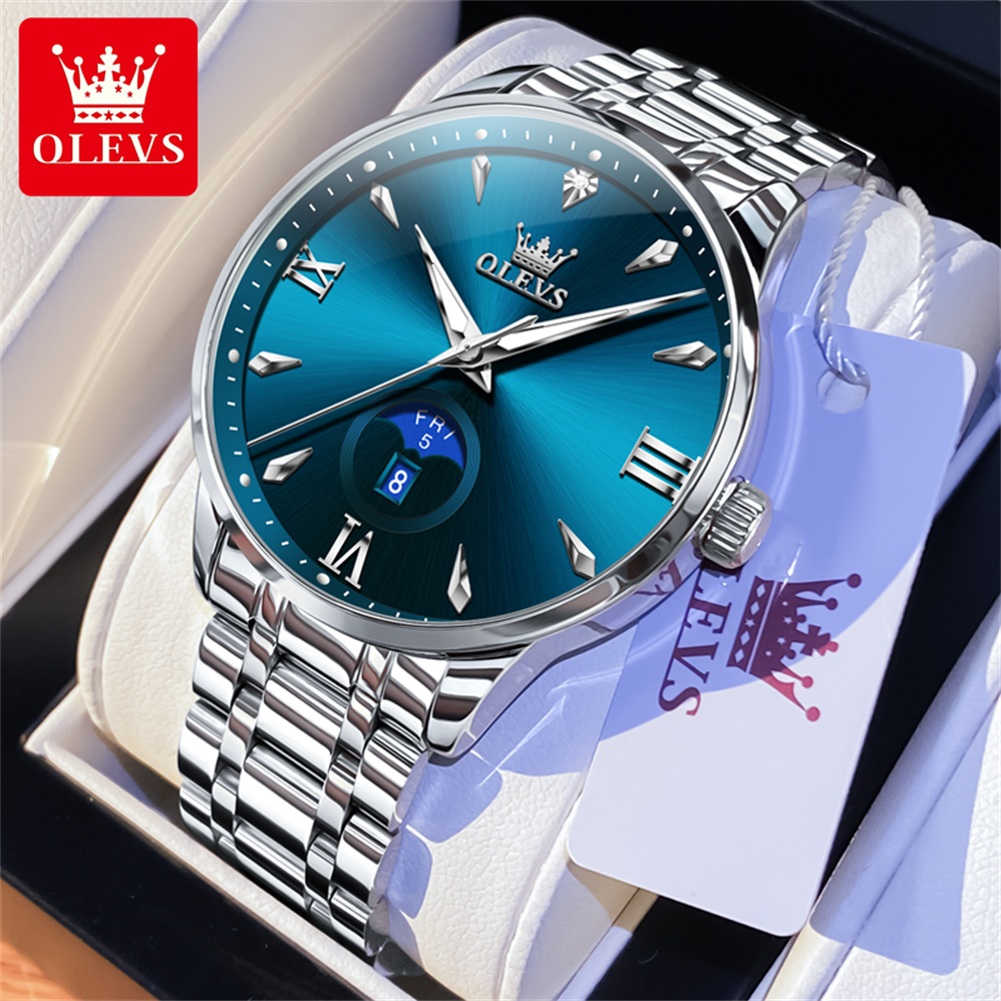 OLEVS Moon Phase Jam Tangan Pr - Men'S Fashion Luxury Brands ulasan dan harga