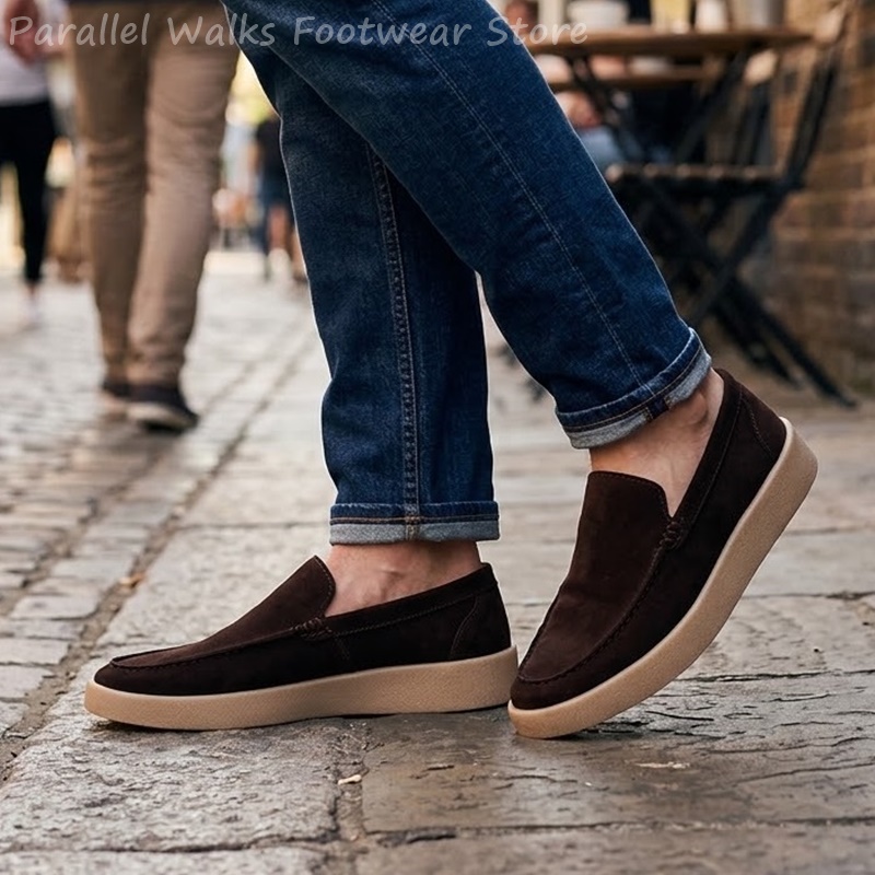Sepatu Loafer Pria Bahan Suede - Suede Loafers Men ulasan dan harga