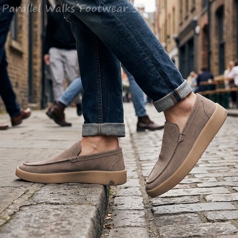 Sepatu Loafer Pria Bahan Suede - Suede Loafers Men ulasan dan harga