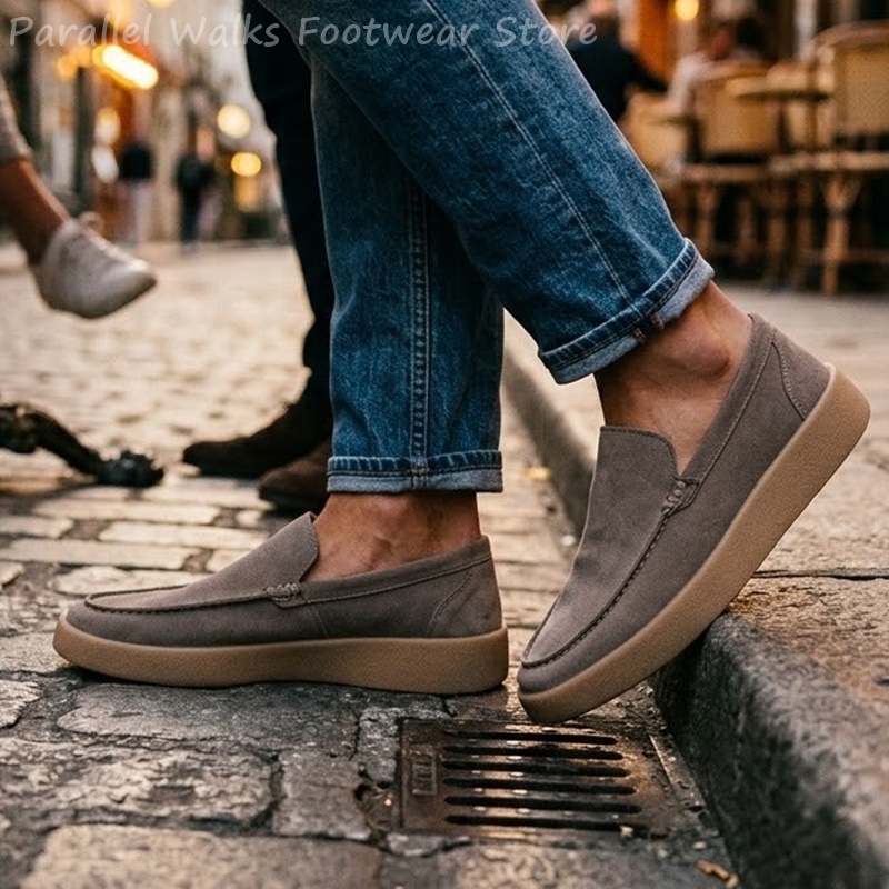 Sepatu Loafer Pria Bahan Suede - Suede Loafers Men ulasan dan harga