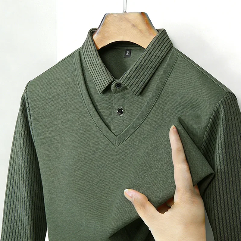 Kemeja Pria Dua Potong Palsu K - Men'S Tops Fashion ulasan dan harga