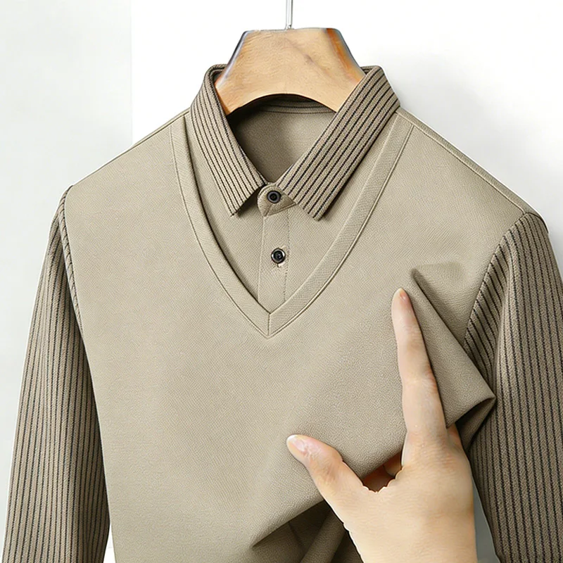 Kemeja Pria Dua Potong Palsu K - Men'S Tops Fashion ulasan dan harga