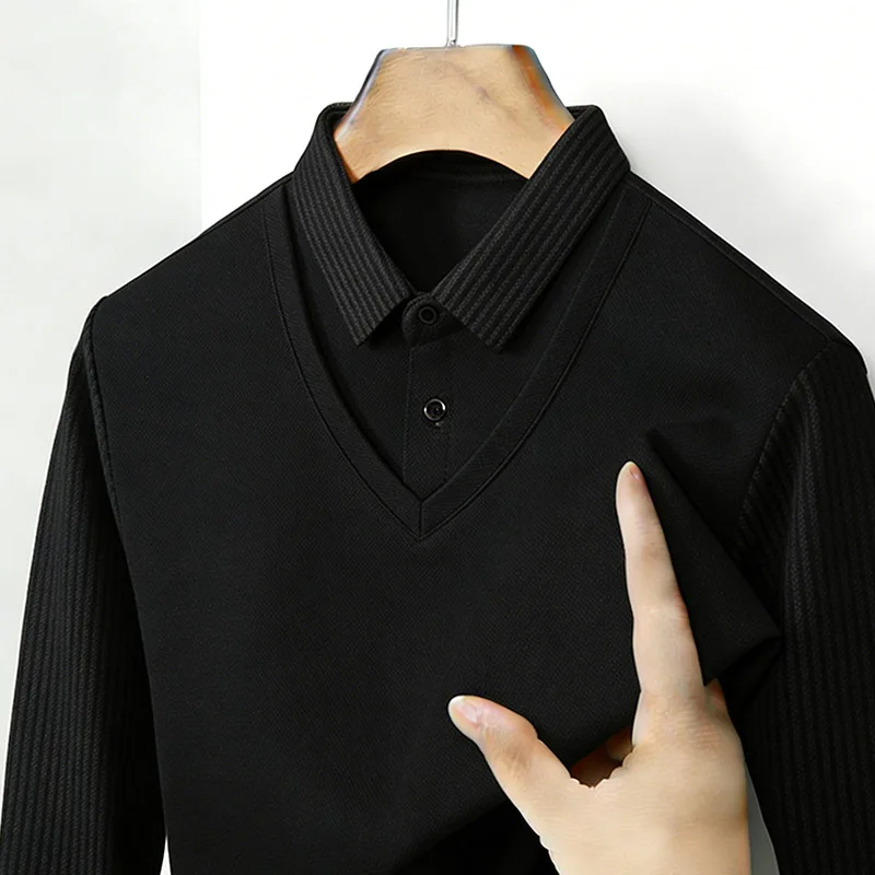 Kemeja Pria Dua Potong Palsu K - Men'S Tops Fashion ulasan dan harga