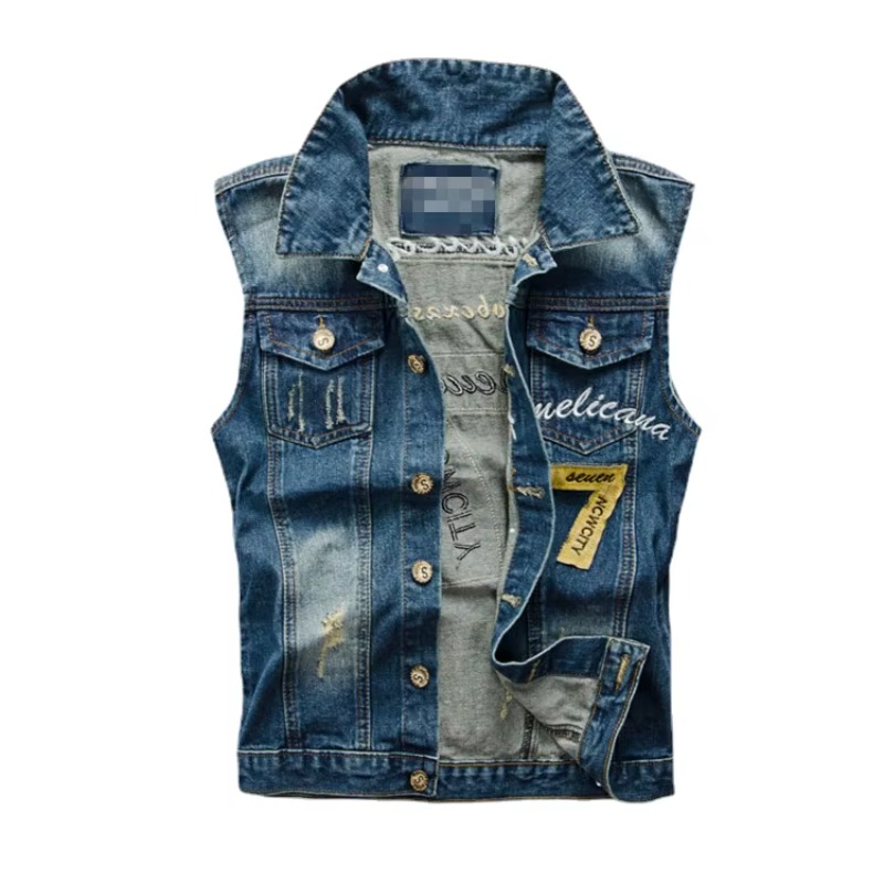 Rompi Denim ramping untuk pria - Men'S Fashion Vest With Jeans ulasan dan harga