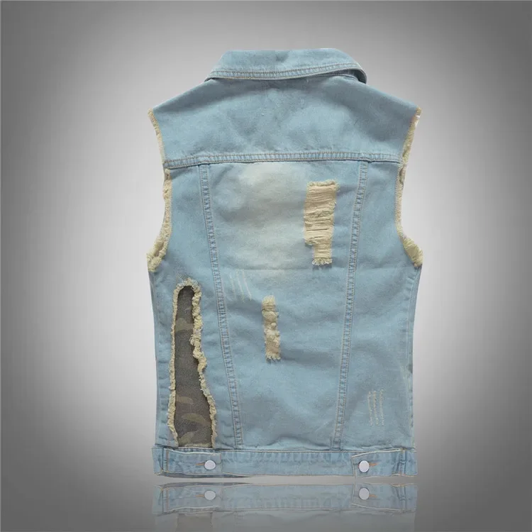 LIBIELIY Jaket Jeans Tanpa Len - Men'S Fashion Vest With Jeans ulasan dan harga