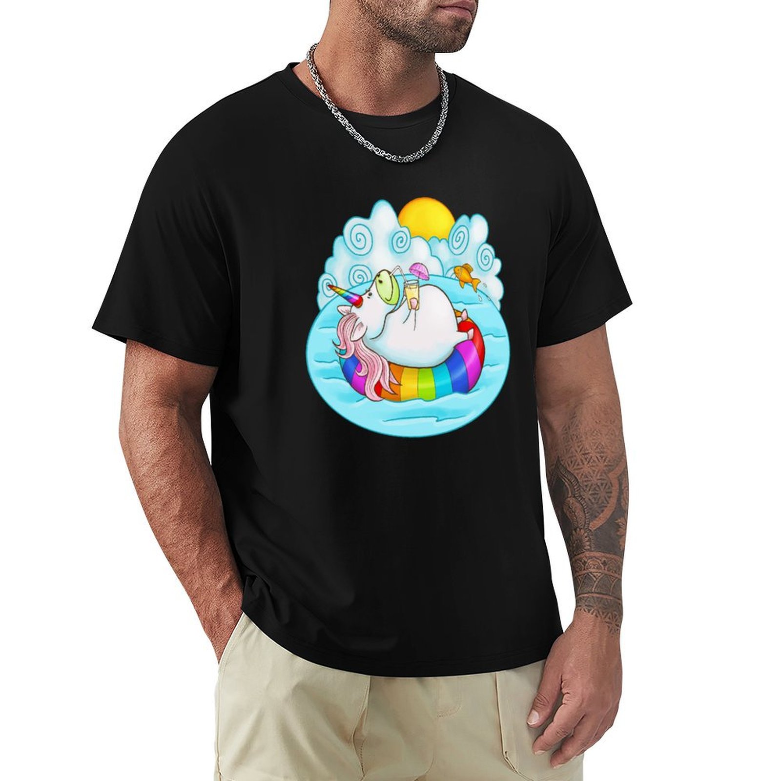 Kaos Unicorn di atas pelampung - Men'S Fashion Umbrella ulasan dan harga