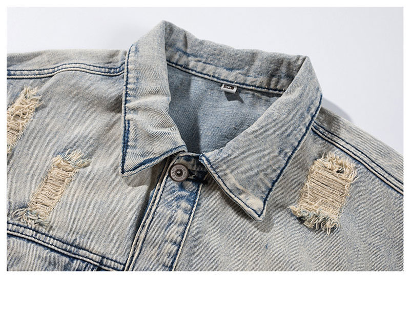 Baru Bomber Robek Denim Jaket  - Bomber Jacket Men ulasan dan harga