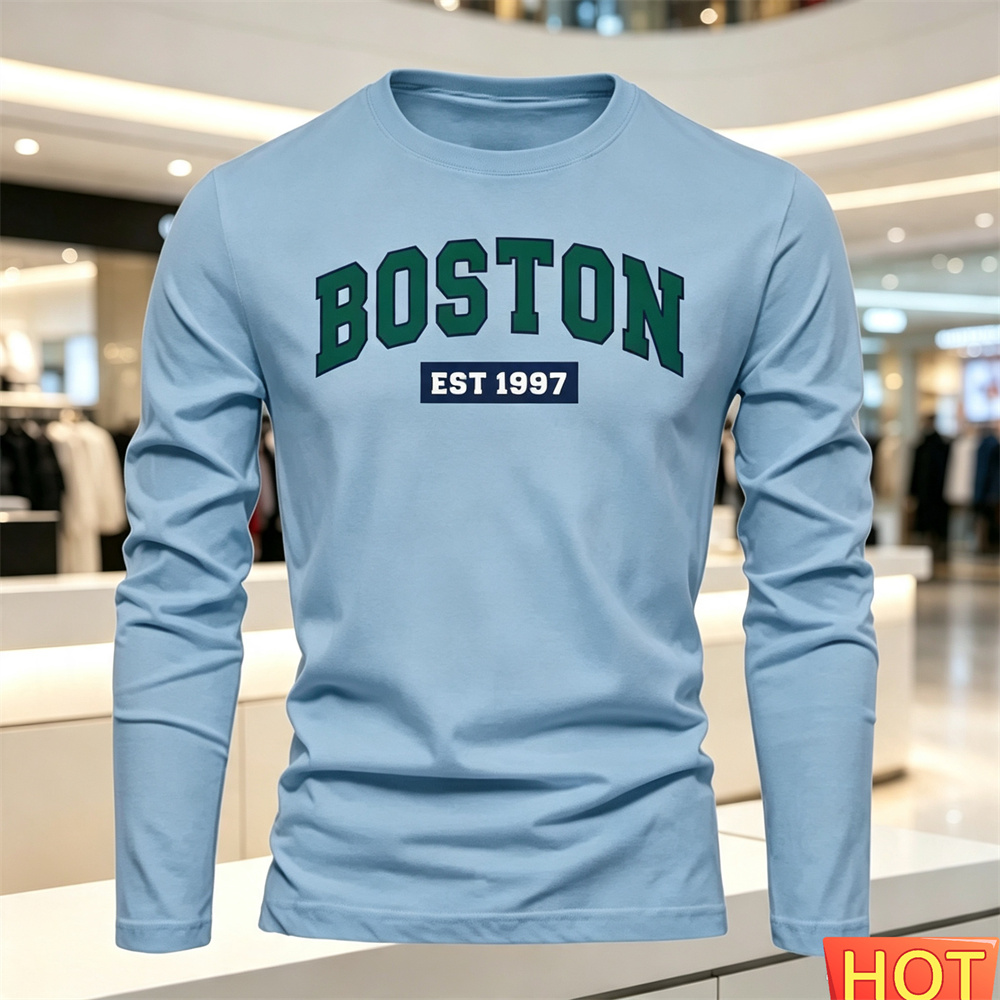 Kaos Lengan Panjang Pria Musim - Men'S Tops Fashion ulasan dan harga