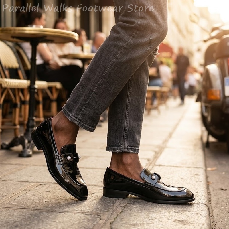 Sepatu Loafer Pria Hitam Kulit - Suede Loafers Men ulasan dan harga