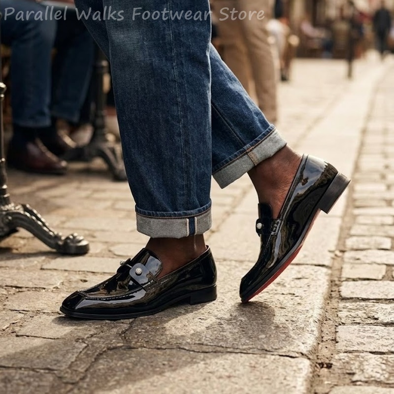 Sepatu Loafer Pria Hitam Kulit - Suede Loafers Men ulasan dan harga