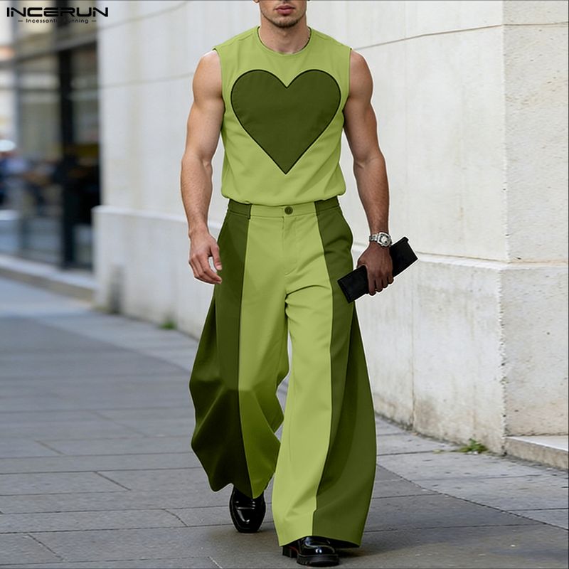 INCERUN Set Pria Tank Top Tanp - Men'S Tops Fashion ulasan dan harga
