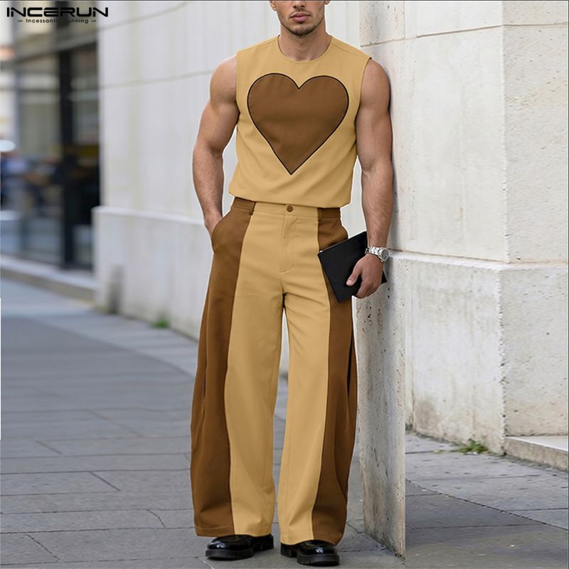 INCERUN Set Pria Tank Top Tanp - Men'S Tops Fashion ulasan dan harga