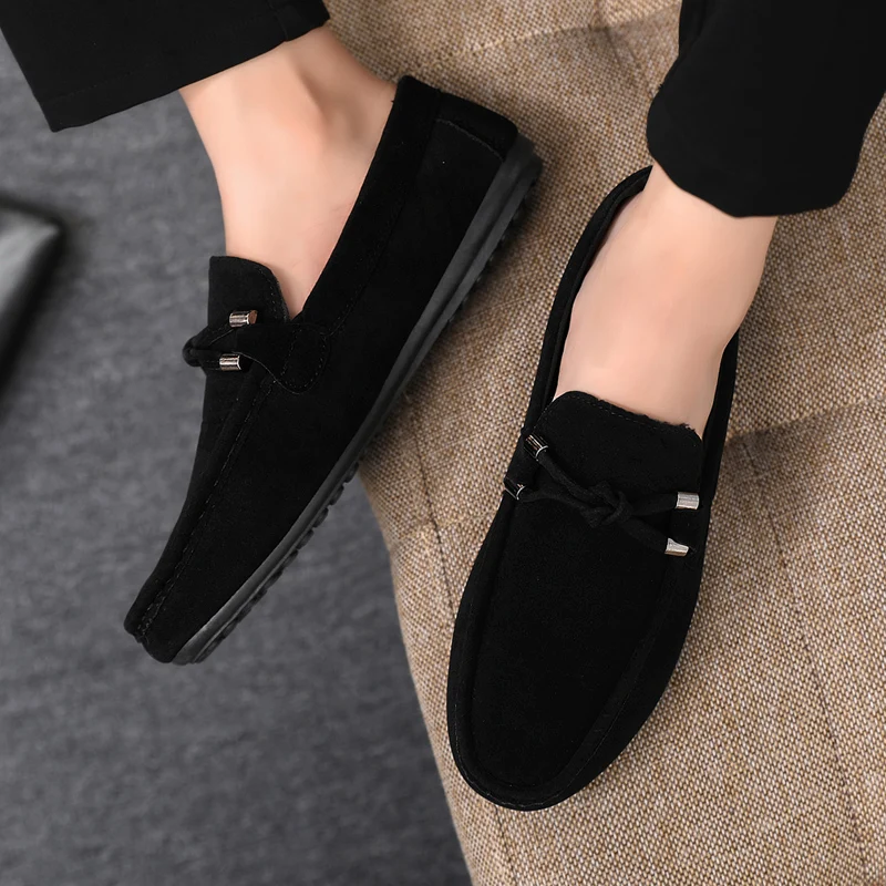 Sepatu Kasual Pria Sepatu Pria - Suede Loafers Men ulasan dan harga