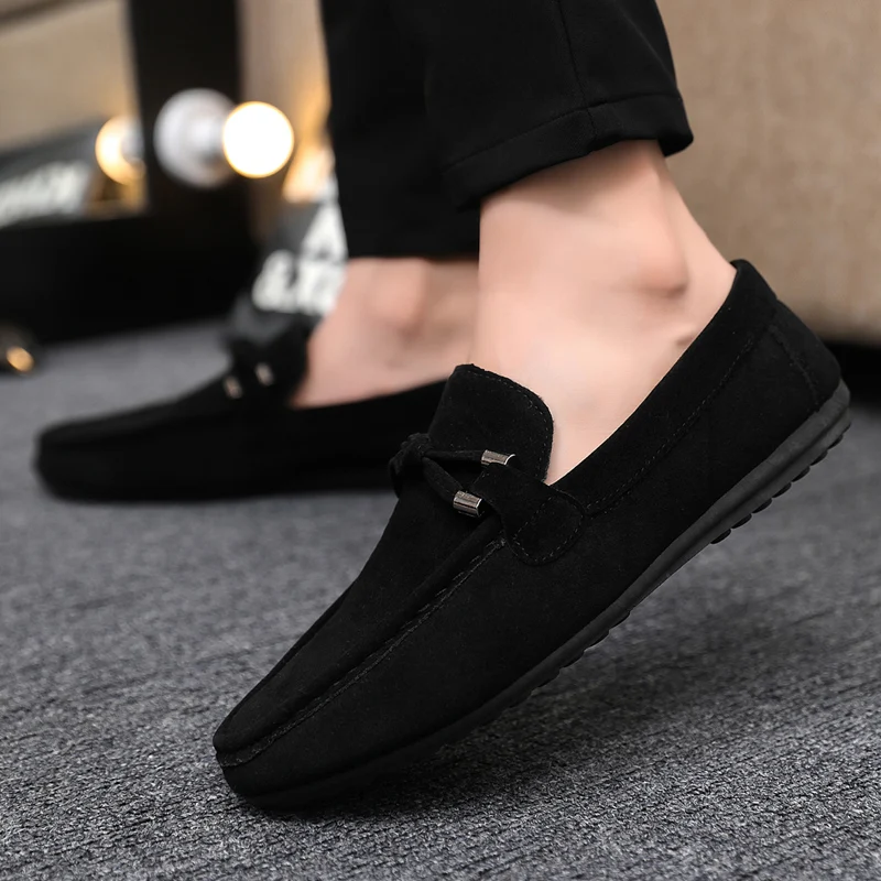 Sepatu Kasual Pria Sepatu Pria - Suede Loafers Men ulasan dan harga