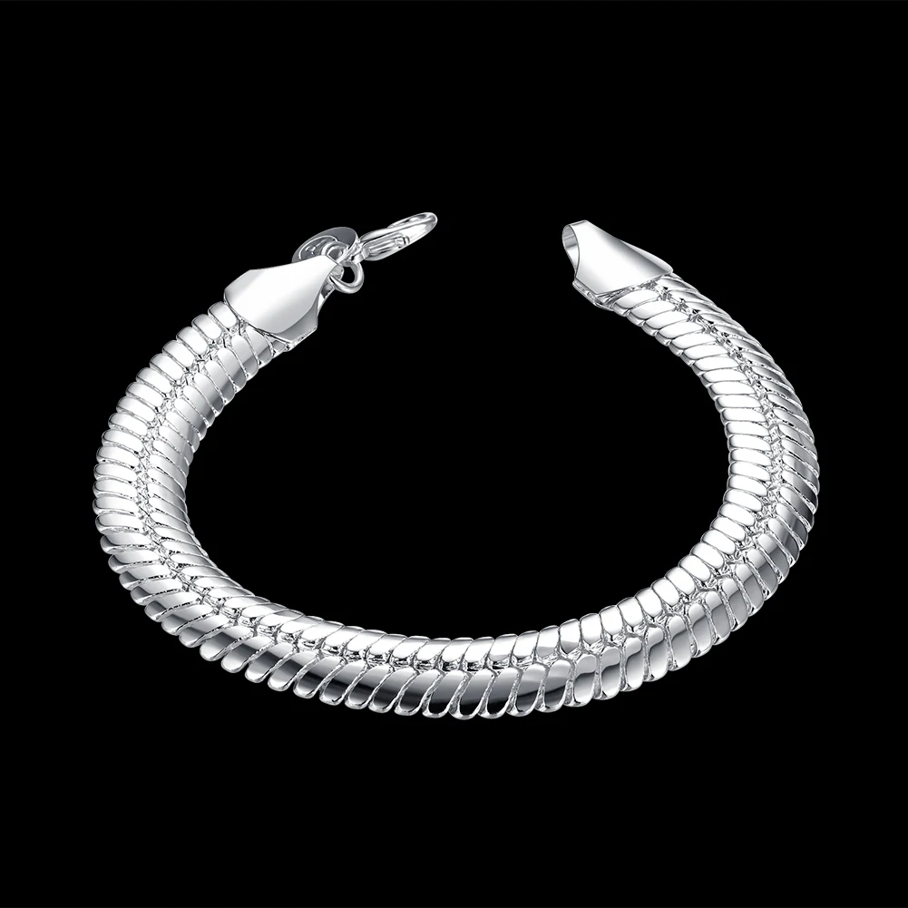 Gelang tulang ular pipih 10MM  - Men'S Fashion Outlets ulasan dan harga