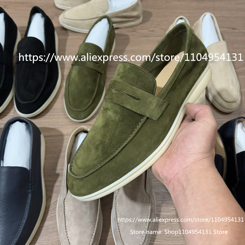 Sepatu Loafer Kasual Warna-War - Suede Loafers Men ulasan dan harga