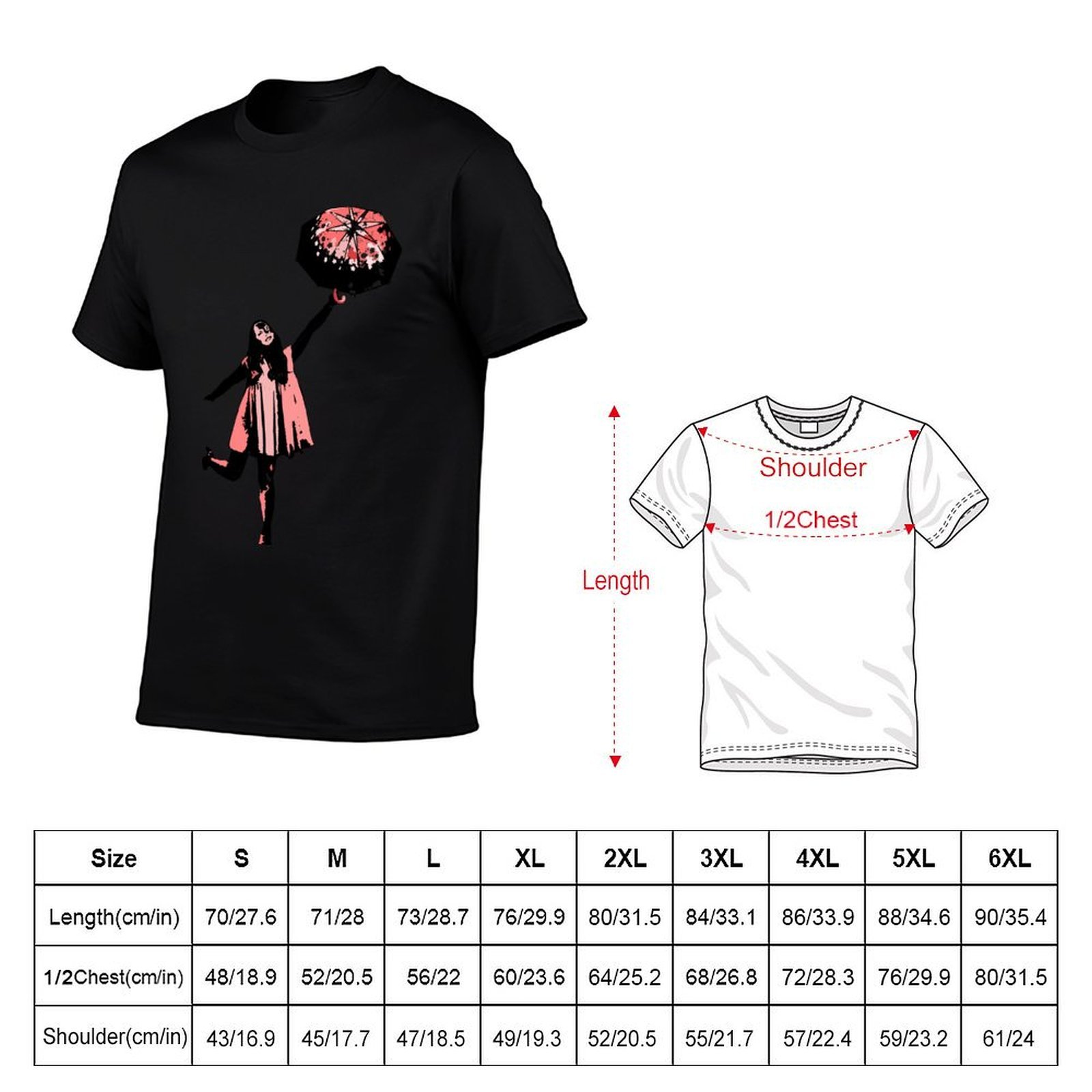 Kaos dengan gambar payung berw - Men'S Fashion Umbrella ulasan dan harga