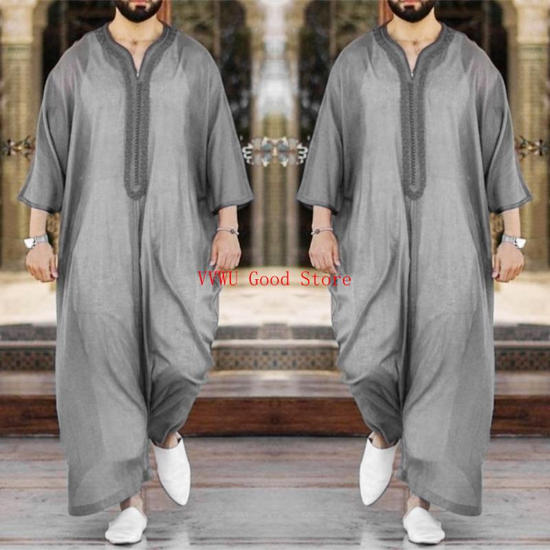 Pria Islamic Arab Kaftan Musli - Dubai Men'S Fashion ulasan dan harga