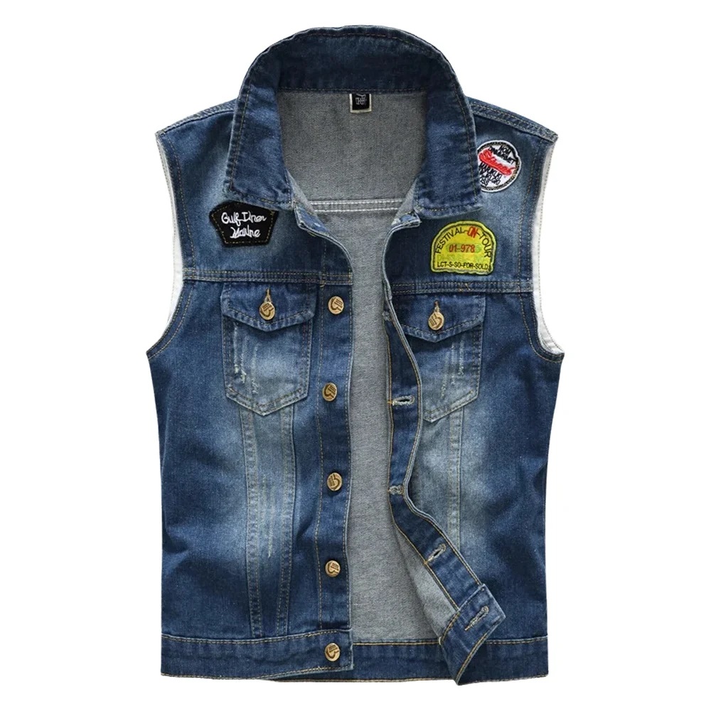 Rompi Denim pria musim semi Su - Men'S Fashion Vest With Jeans ulasan dan harga