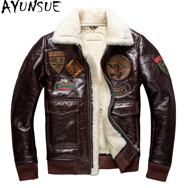 AYUNSUE jaket kulit musim ding - Bomber Jacket Men ulasan dan harga