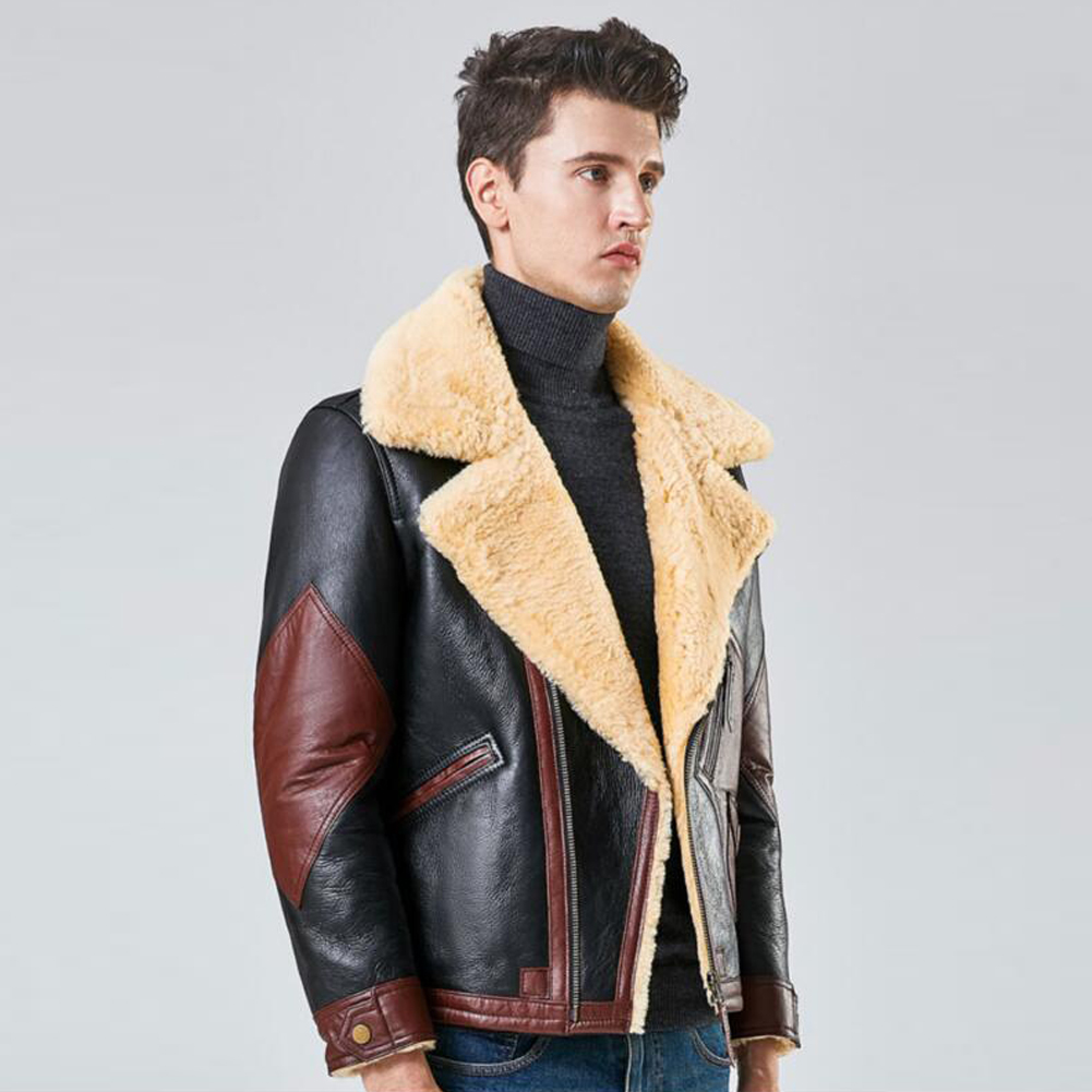 Jaket Kulit Domba Alami B3 Pri - Bomber Jacket Men ulasan dan harga