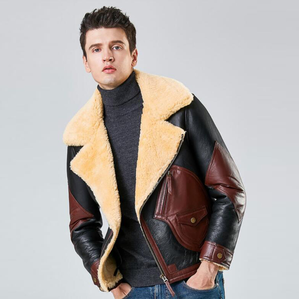 Jaket Kulit Domba Alami B3 Pri - Bomber Jacket Men ulasan dan harga