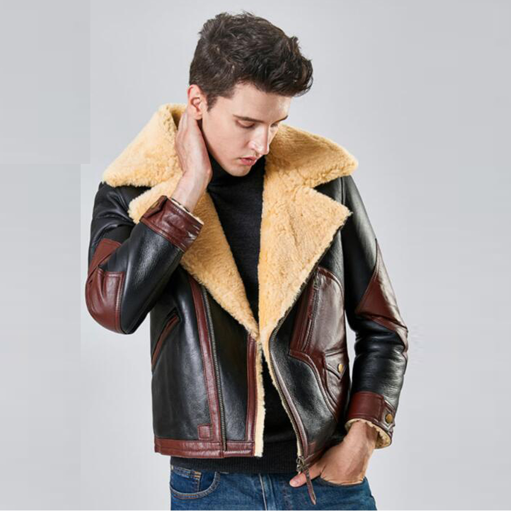 Jaket Kulit Domba Alami B3 Pri - Bomber Jacket Men ulasan dan harga