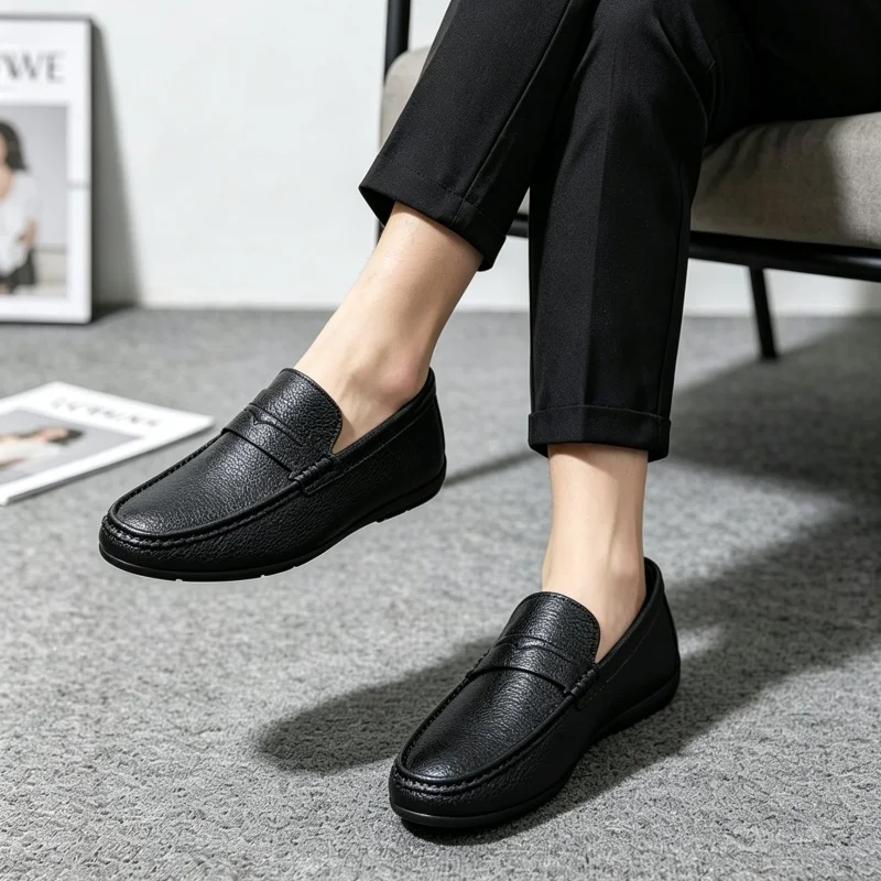 Sepatu Kasual Desain Klasik Un - Suede Loafers Men ulasan dan harga